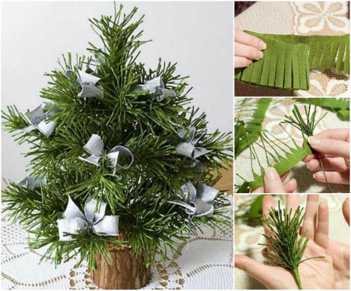 Kerstboom gemaakt van golfpapier met eigen handen: productietechnologie